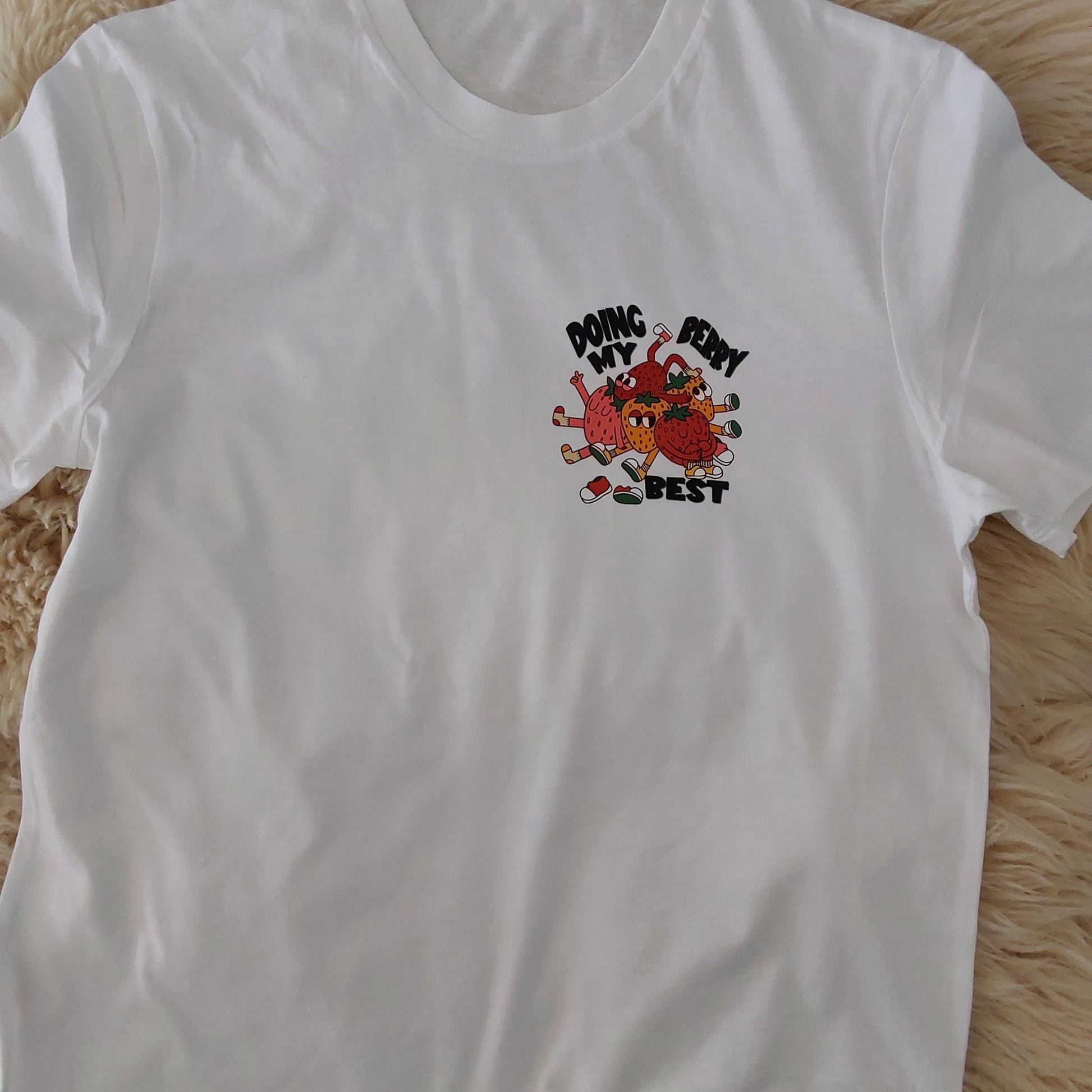 Doing my berry best pocket print tshirt