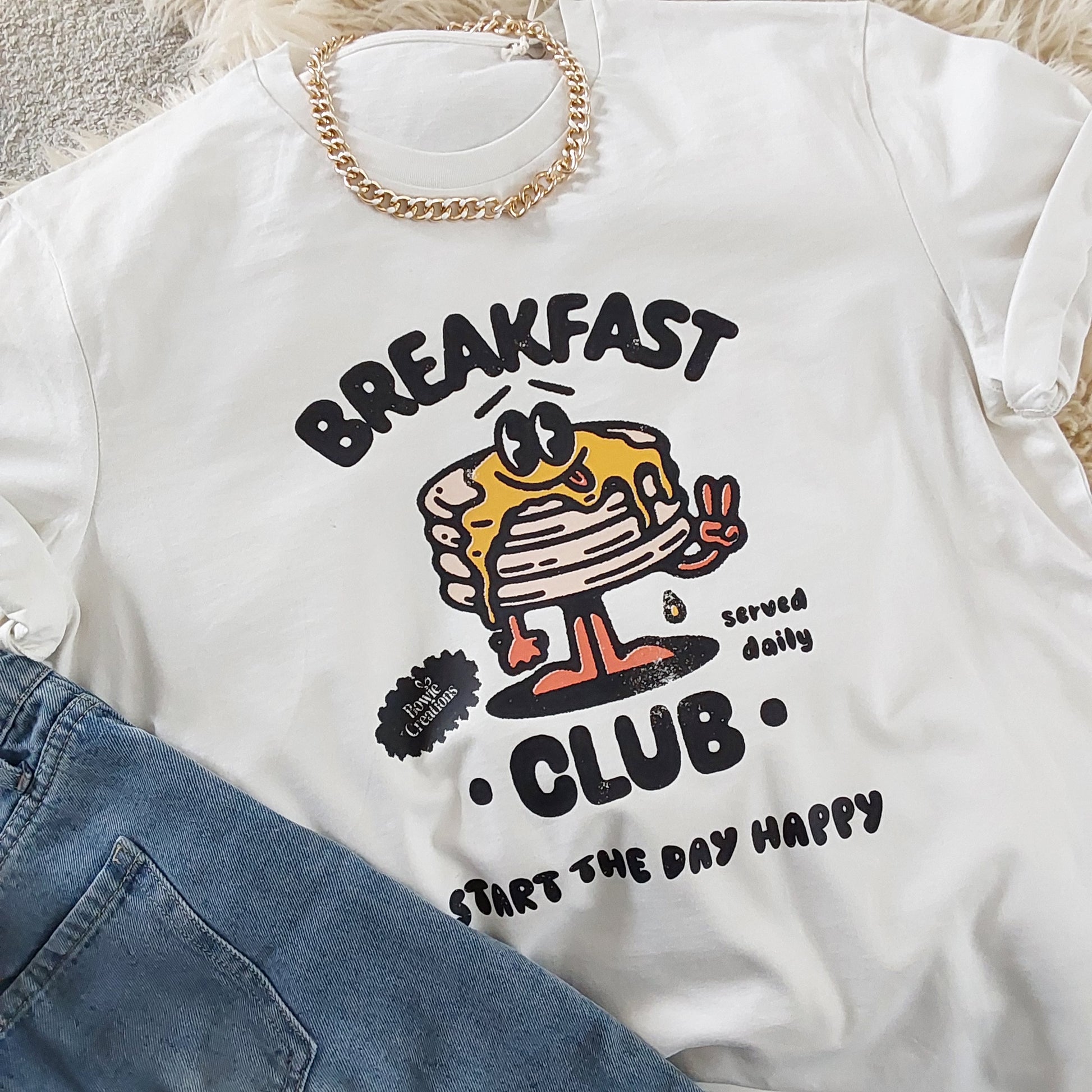 Breakfast club retro graphic t shirt