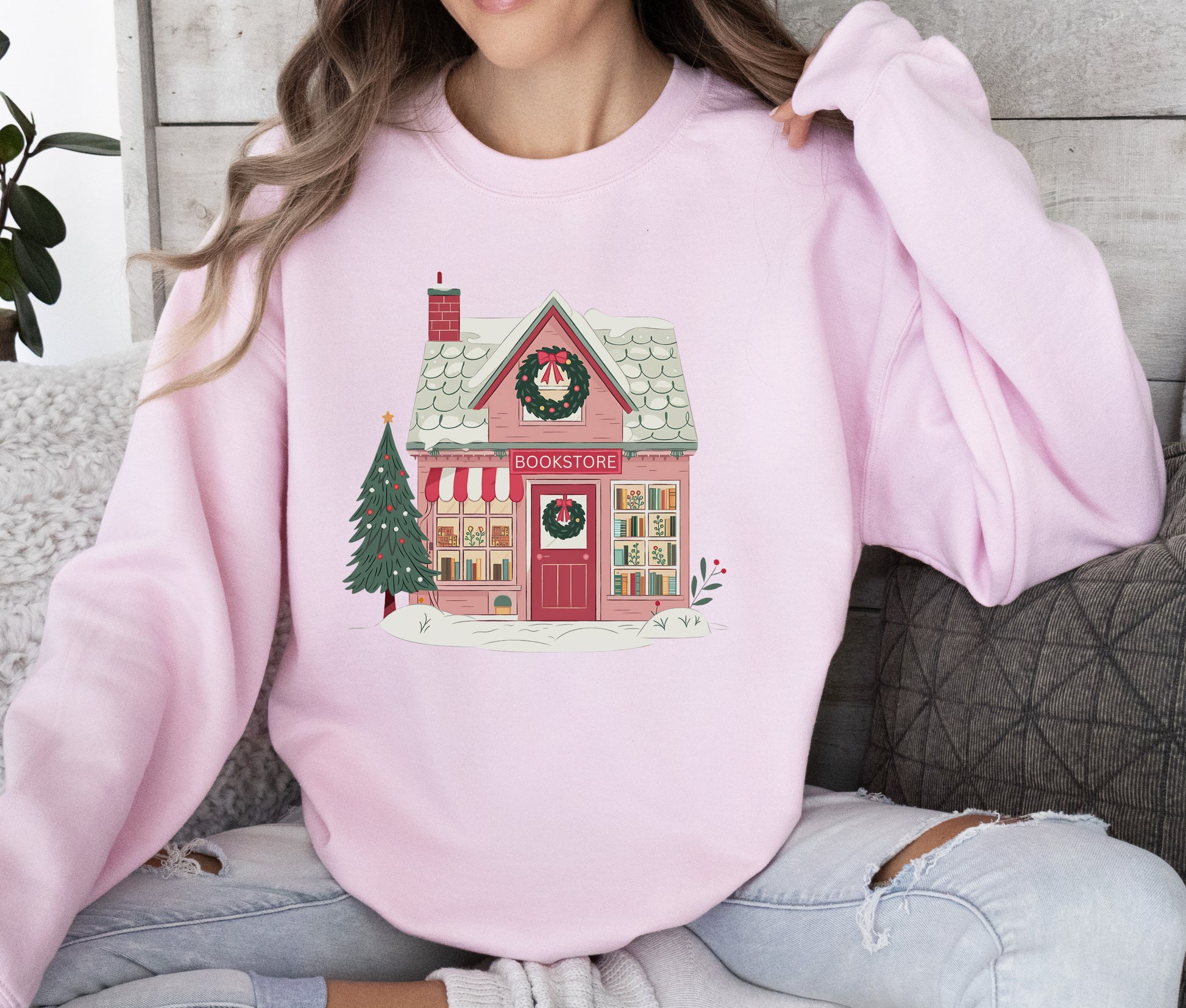 Christmas bookstore jumper