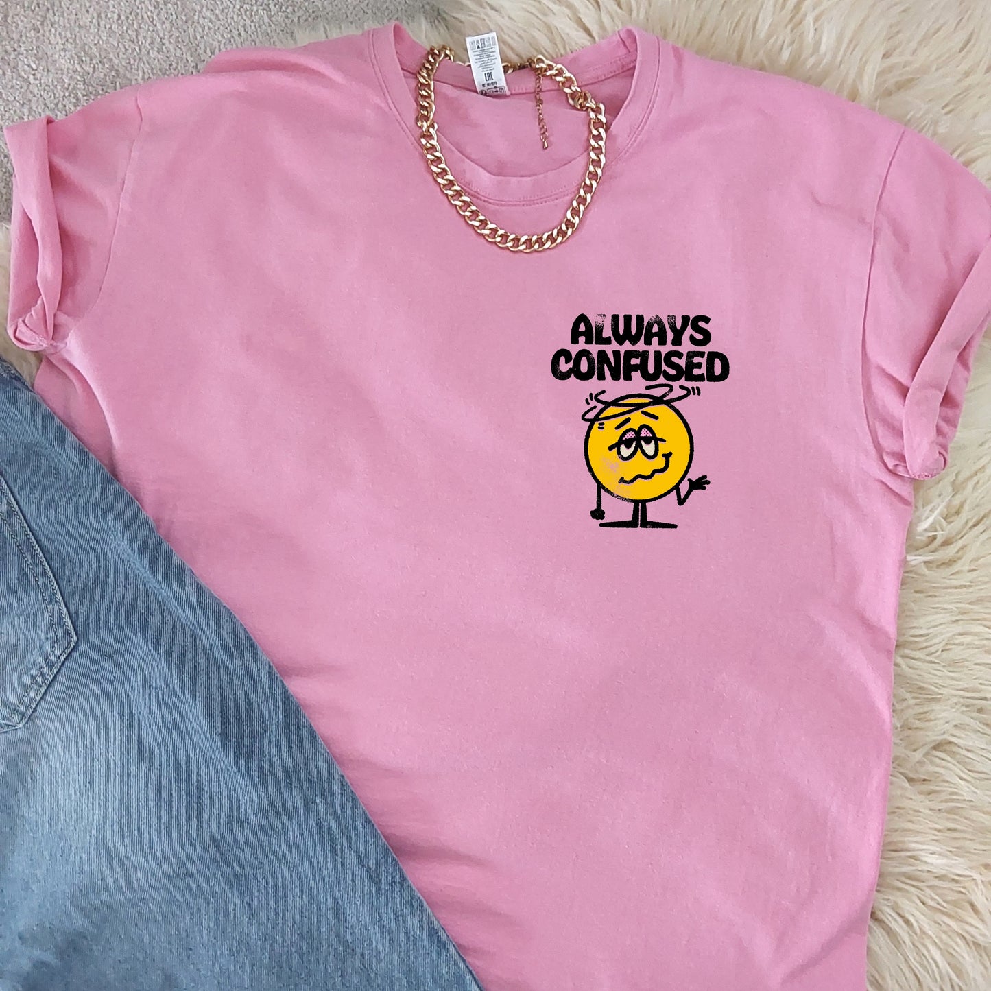 always confused retro graphic t-shirt