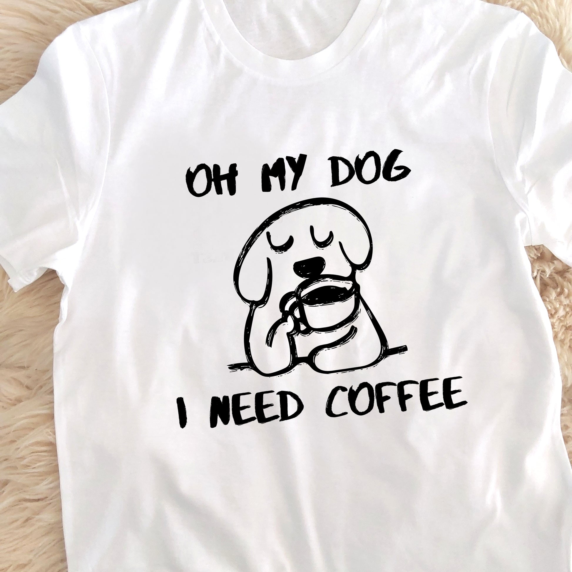 coffee and dog tshirt