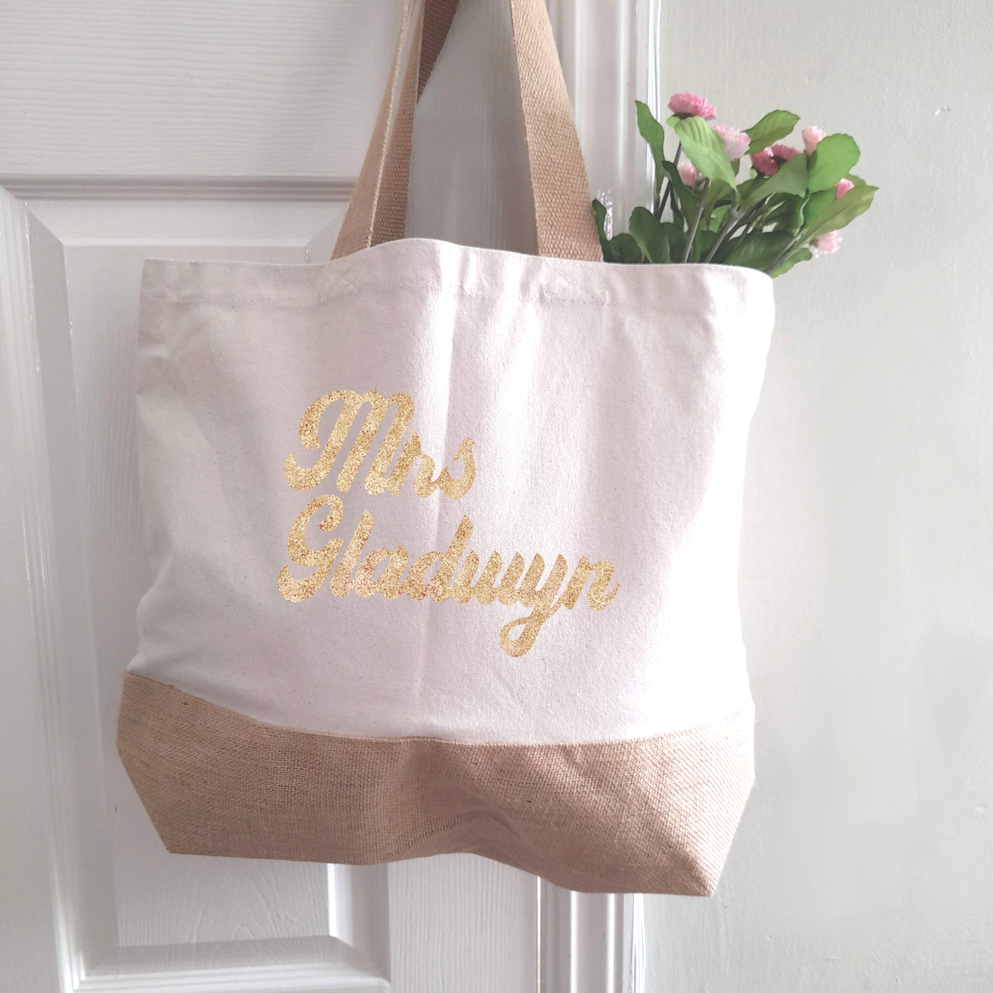 Custom mrs jute bag