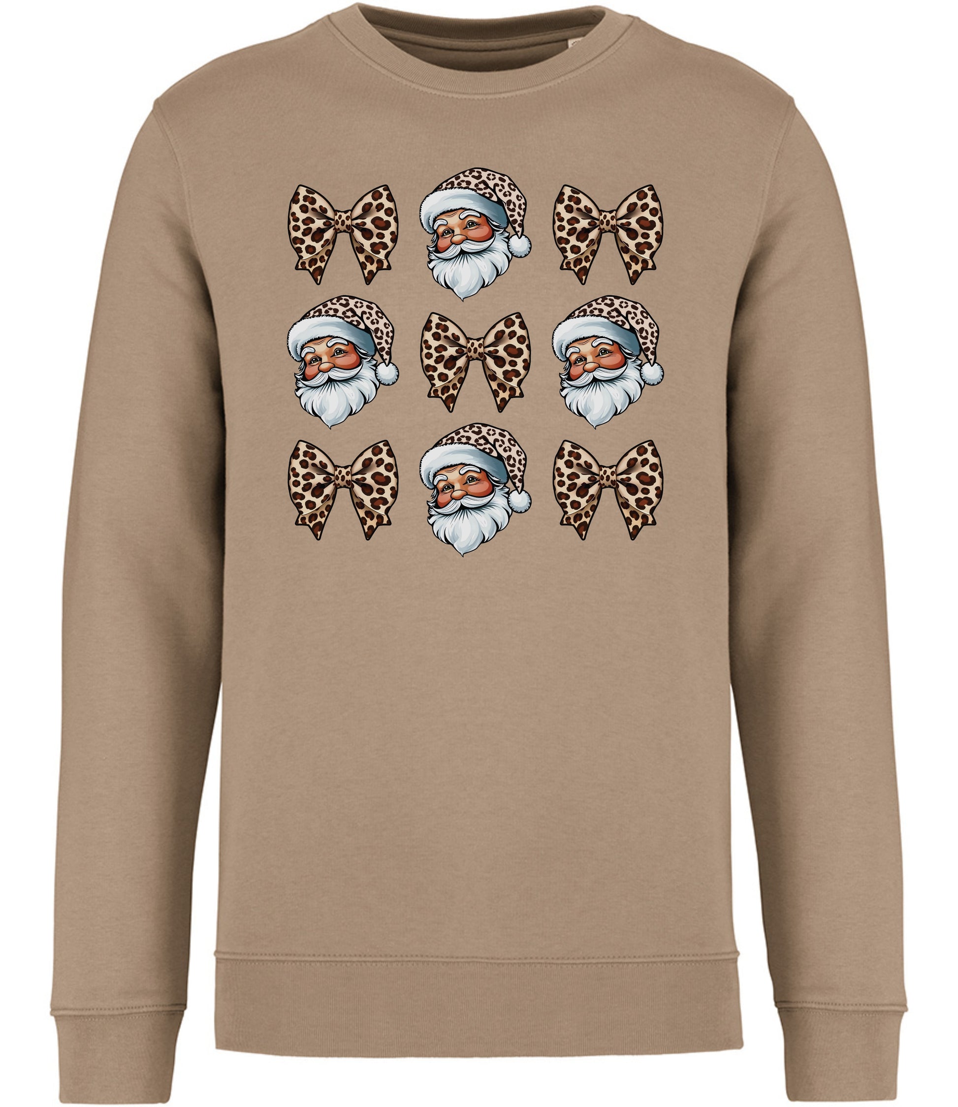 leopard santa sweatshirt