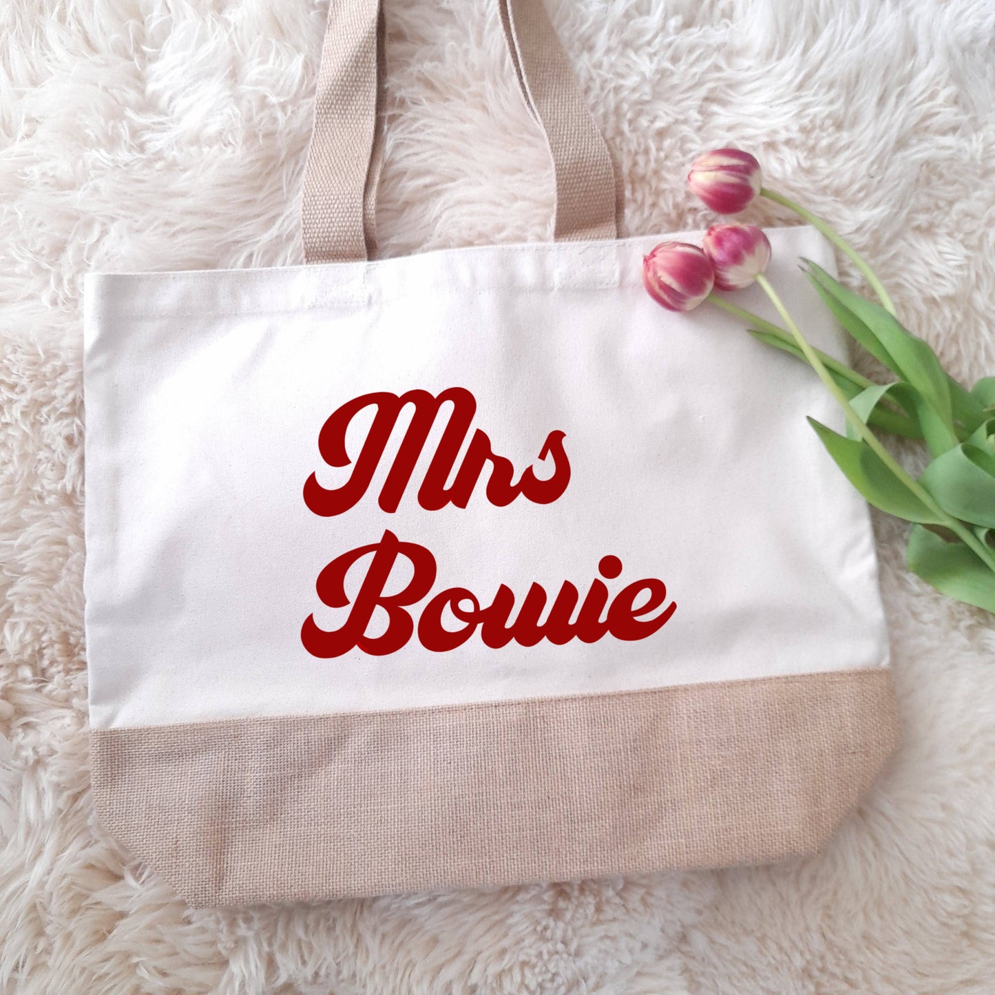 Personalised mrs tote bag