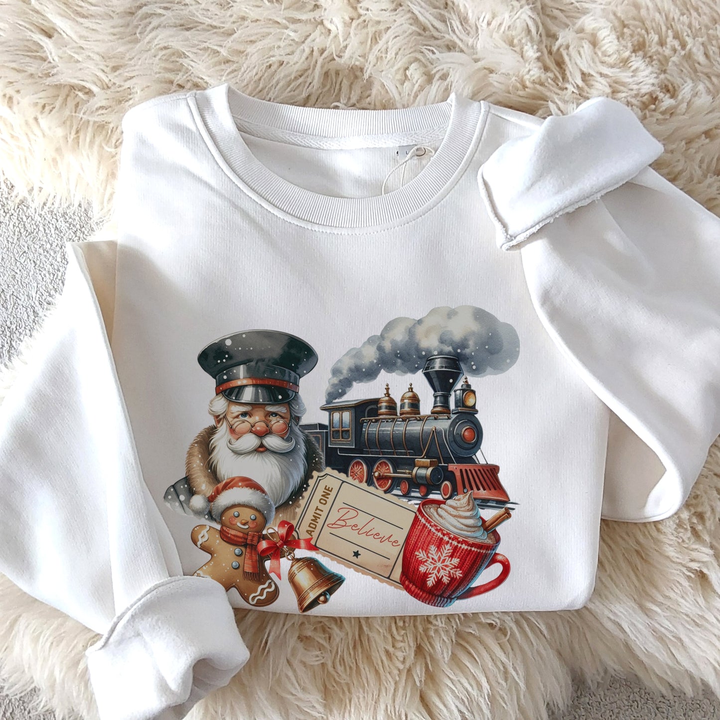 poar train christmas jumper for adults