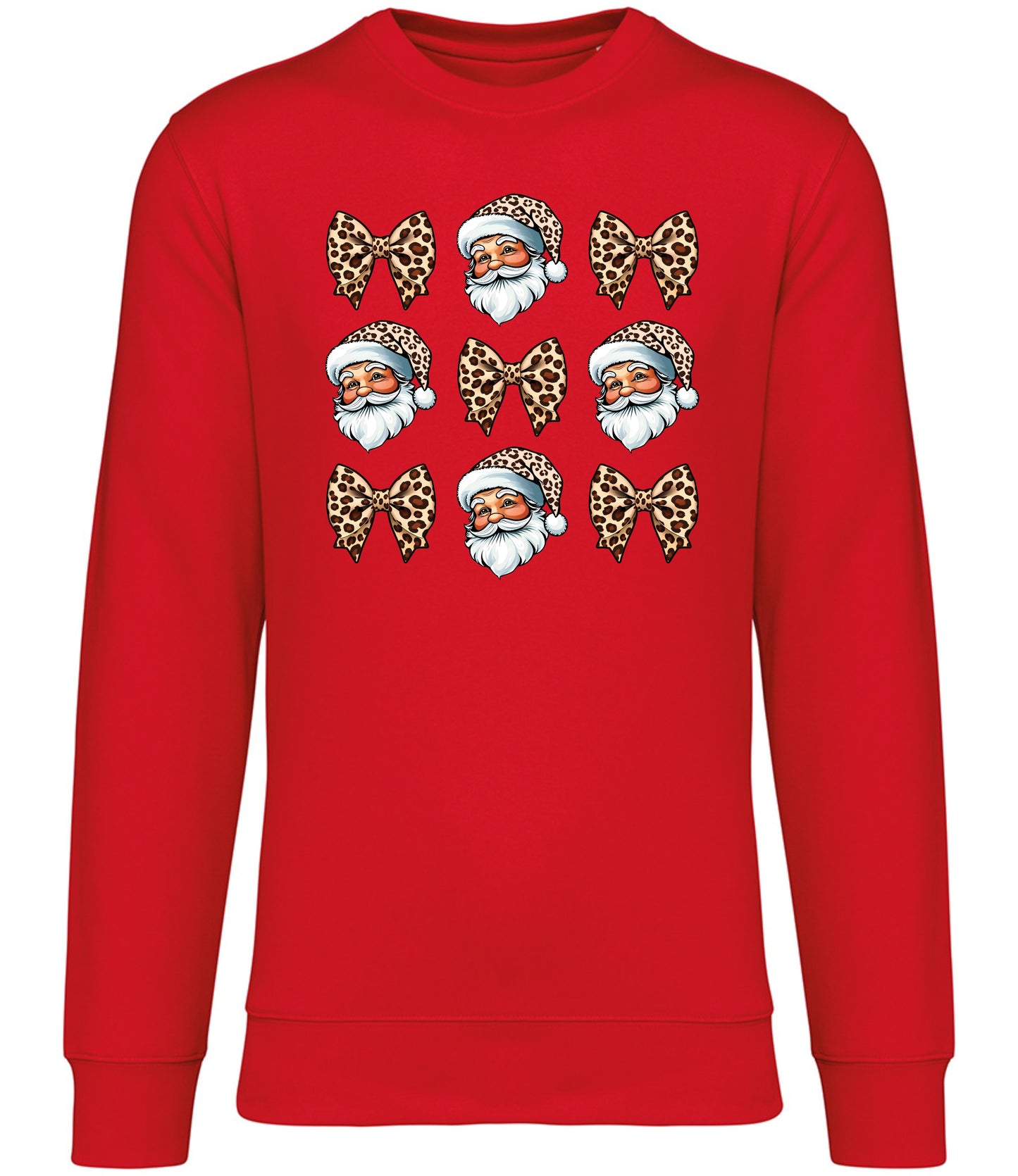 leopard print coquette christmas jumper