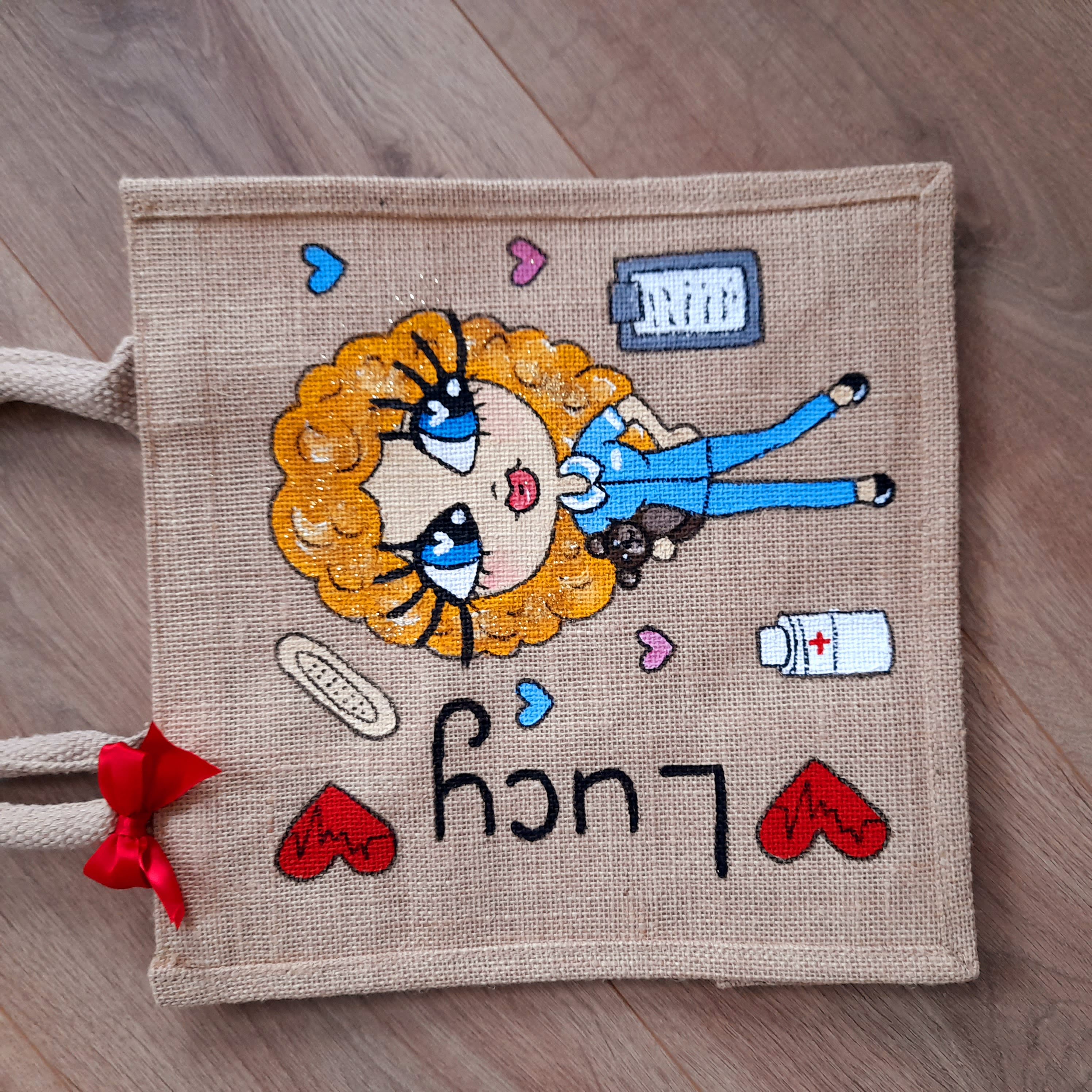 Personalised Nurse Jute Bag